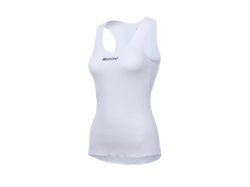 Dámské funkční triko bez rukávů SANTINI Lieve White - M/L