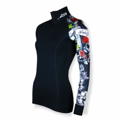 Suspect Animal dámské funkční triko dlouhý rukáv stoják ECO zip LADY ELEGANT L černá
